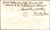 Bombay Bearing 2 annas rate to Tannah. fine entire from 1852 with strike of Giles#20. “To be Image - 1