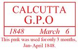 Calcutta 1848 Rare entire. with boxed INDI strike (Giles#16a of Calcutta). Along with Giles#G15 Image - 2
