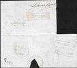 Kedgeree Post Office Ship Letter along with India Unpaid postmark. on large piece.Image - 1