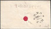 Surat Bearing 2 annas 1844. superb cover with clear strike of Surat Bearing Giles#4. Magnificent.Image - 1