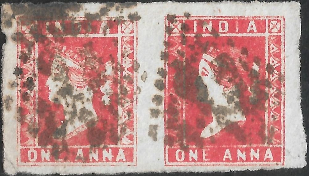 One anna pair with clear margins. large uneven margins. Very low start.