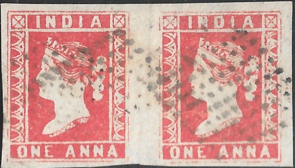 One anna pair superb margins. very desirable pair. Minor unobtrusive crease.