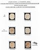 Four annas 6 cut to shape on exhibit page. with details of retouches. Excellent study.Image - 1