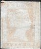 Two annas Proof in black most likely a colour trial. minor cut at upper right does not detract Image - 1