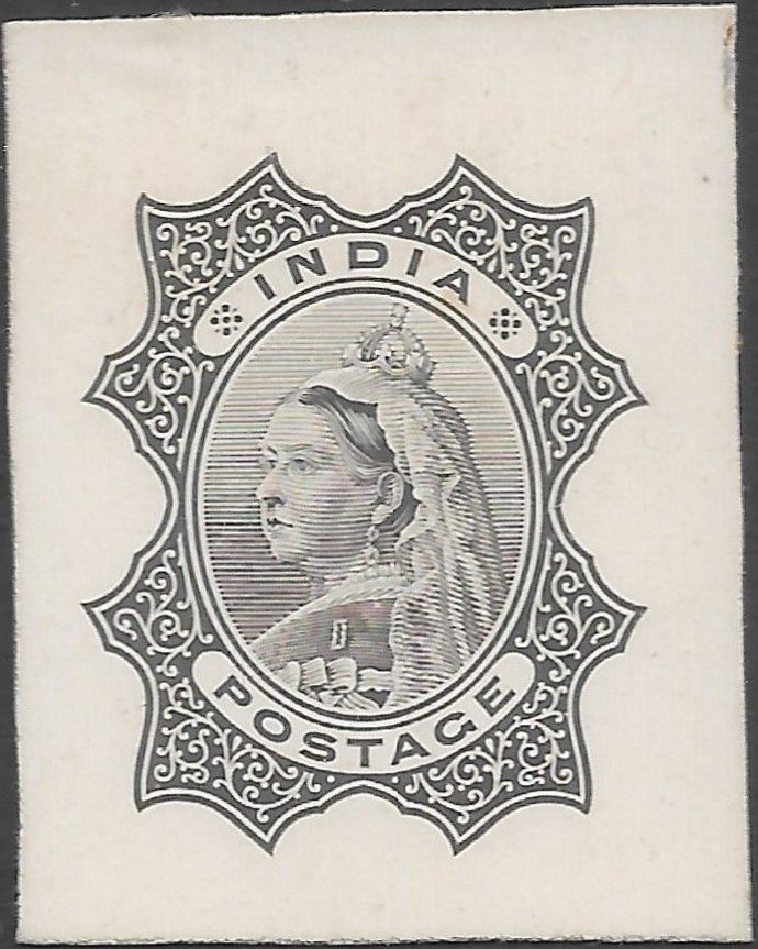 QV Die Card high value central design 1895. from DLR archives. The same die card or similar 
