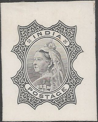 QV Die Card high value central design 1895. from DLR archives. The same die card or similar 