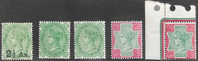 QV Complete Set SG#102/106. complete set with all shades, mostly in mint never hinged condition.