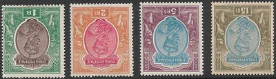 KGV high values with inverted watermarks. 4 multiple star stamps. Odd faults do not detract. Low 
