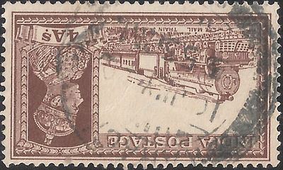KGVI 4 annas inverted watermark. fine used example of SG#255w.