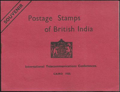 International Telecom Conference, Cairo 1938 presentation booklet. with 13 KGVI stamps in 