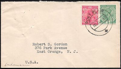India Used in Andamans 1937. couple of staple marks do not detract. Clear Port Blair cds and 