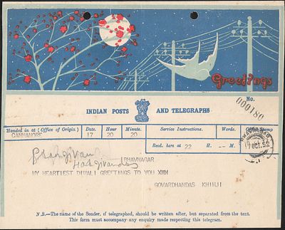 Telegraph 3 Illustrated Forms and one envelope. two are used and one form plus envelope are 