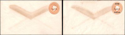 QV CEF 2 envelopes. both prepared for use but not issued. Usual gum marks do not detract from 