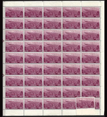 Five Year Plan 1R 8a. complete sheet of 45 stamps, fine condition. Notation on reverse plus 