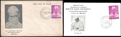 Dr. Rajendra Prasad 1962 Two Private FDCs. very fine and at a very low start.