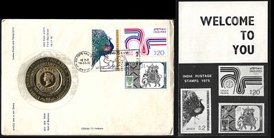 Indipex all 10 days covers including FDC plus Golden presentation cover. also included are first 