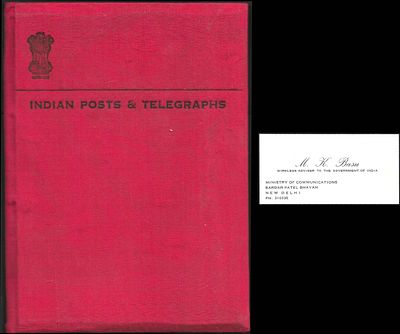VIP Presentation Folder 1973-74. with card of M. K. Basu, Wireless Advisor to Government of 