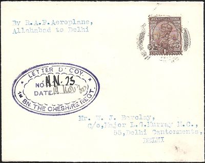 Straits Settlements to India FFC signed by Stephen Smith 1930. with usual cachets. Signed on 