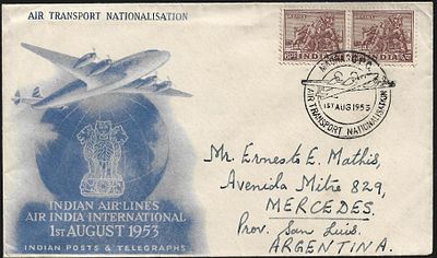 Air Transport Nationalisation Special Cover to Argentina. very scarce destination.
