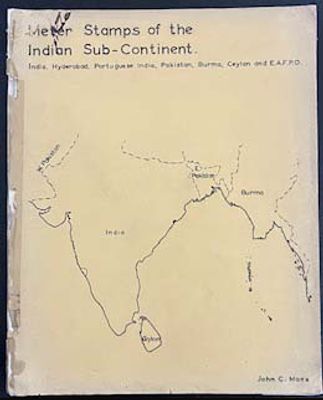 Meter Stamps of the Indian Sub-Continent, John C. Mann. published in 1966, 57 pages, taped spine 