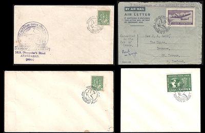 Republic Day First Anniversary 1951 four different post offices. special postmark from Bombay 