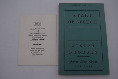 Бродский И. [Неправленная копия]. A part of speech. (Часть речи). A part of speech. (Часть 