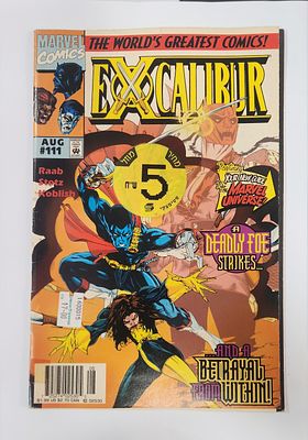 פריט אספנות - Excalibur #111 (אוגוסט 1997)
חוברת קומיקס מקורית של Marvel Comics. חוברת אספנות 