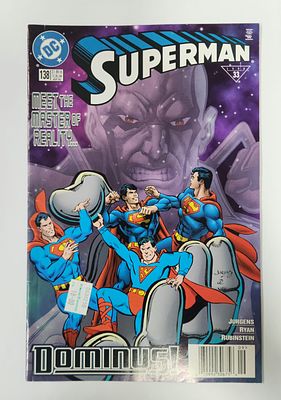 פריט אספנות - סופרמן #138 (Superman Vol. 2), ספטמבר 1998 עידן דומינוס. דירוג מצב פריט : 4 (שמור 