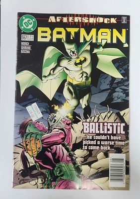 פריט אספנות – באטמן #557 (Batman #557), אוגוסט 1998 – אפטרשוק. דירוג מצב פריט: 4
חוברת קומיקס 