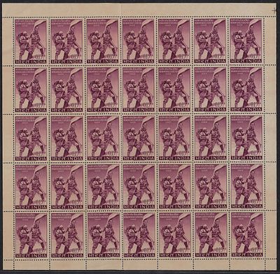 India 1965 Indian Mt. Everest Expedition complete sheet of 35 MNH Stamps; Phila no.-419,CV-1,050