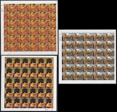 Mint Sheet. India 2008 Festival of India - Durga Puja, Dussehra & Deepavali set of 3v complete 