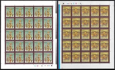 Mint Sheet. India 2009 Dilwara & Ranakpur Heritage Jain Temple set of 2v complete sheet of 24 & 