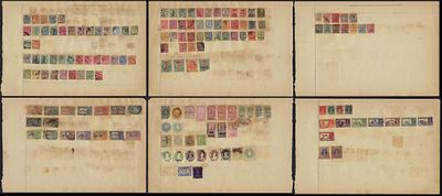 British India QV, KE, KGV & KGVI used stamps including ovpt & PSE cut-outs on sheets (244 no.)