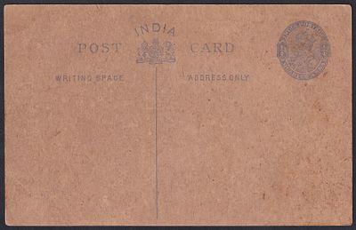 1912 KGV King George &frac14;a grey on buff postcard