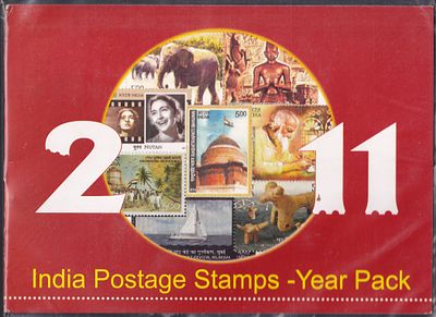 2011 Official Sealed India Postage stamps- Year Pack issued by Department of Post Containing 