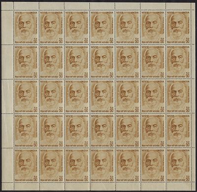 India 1973 Birth Centenary of Vithalbhai Patel 50p complete sheet of 35 MNH stamps