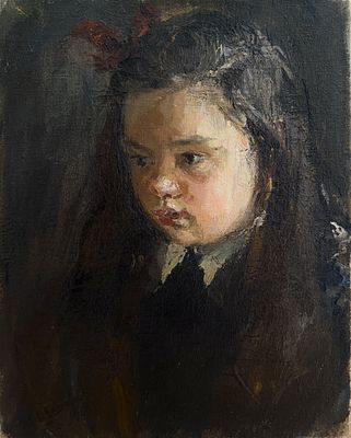 Шемякин Михаил Фёдорович (1875–1944). Маруся. 1928. Холст, масло. 49 х 38,5. 
На картине 