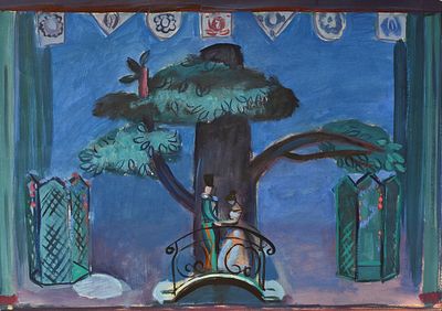 Гусева Тамара Петровна (1918–2002). . Бумага, гуашь. 46 х 69,5. 
Подпись автора на обороте. 