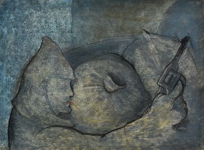 Рудаков Михаил Захарьевич (1914–1985). Богданов "Первая девушка" (Продразвёрстка). 1964. Бумага 