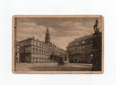 Открытка "Рига. Ратуша". Германия, начало 20 века.