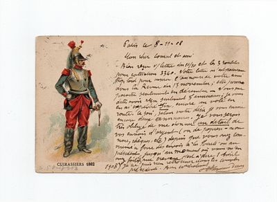 Открытка "Кирасиры 1862". Европа, конец 19 века.