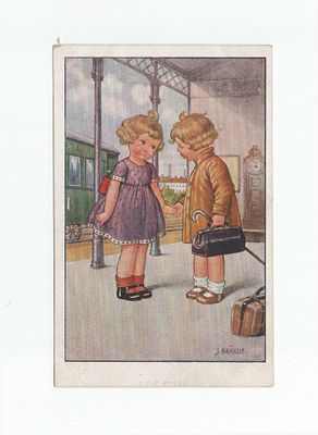 Открытка "Прощание". Европа, начало 20 века.