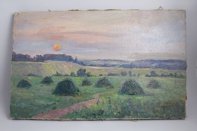 Картина. Кулагин А.А. "Восход солнца". СССР, 1952 год. 
Холст, масло. 
Состояние отличное. 