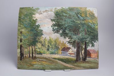 Картина "Летний день". СССР, 1960-1970- годы. 
Картон, масло.