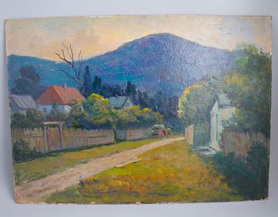 Картина. Кулагин А.А. "Закат". СССР, 1973 год. 
Картон, масло. 
Кулагин Алексей Александрович 