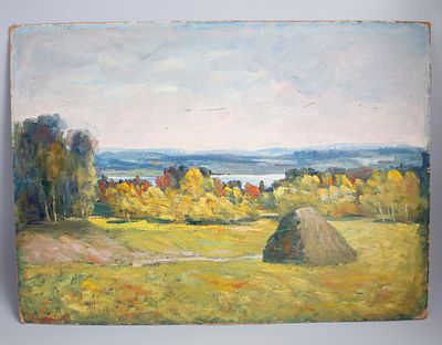Картина. Кулагин А.А. "Дорожка". СССР, 1975 год. 
Картон, масло. 
Кулагин Алексей 