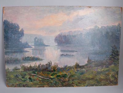 Картина. Кулагин А.А. "Рассвет". СССР, 1972 год. 
Картон, масло. 
Кулагин Алексей Александрович 