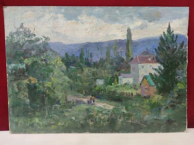 Картина. Кулагин А.А. "После дождя". СССР, 1973 год. 
Картон, масло. 
Кулагин Алексей 