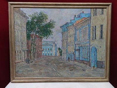 Картина. Чумаченко В.З. "Дегтярный переулок, 6". Россия, 2006 год. 
Холст, масло. 
Владимир 