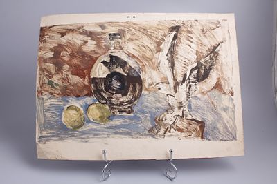 Картина. "Птица". СССР, 1970-е годы. 
Бумага, смешанная техника.